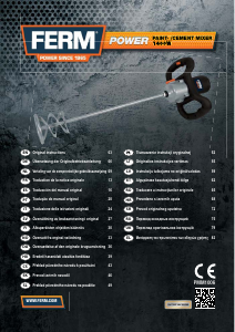 Handleiding FERM PMM1006 Cementmixer