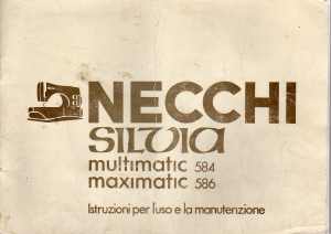 Manuale Necchi 586 Maximatic Macchina per cucire