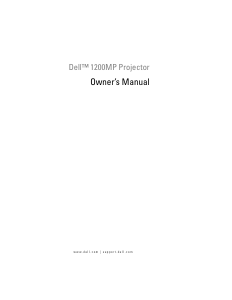 Manual Dell 1200MP Projector
