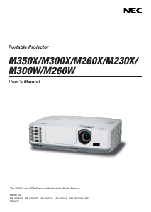 Manual NEC M230X Projector