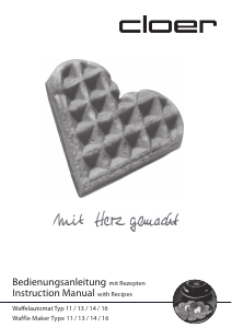 Kullanım kılavuzu Cloer 1629 Waffle makinesi