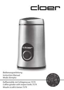 Manual Cloer 7579 Coffee Grinder