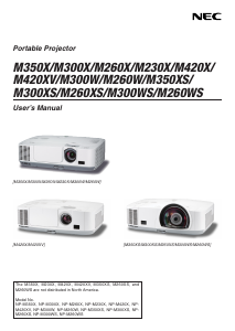 Manual NEC M260WS Projector