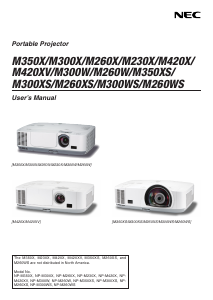 Manual NEC M300WS Projector