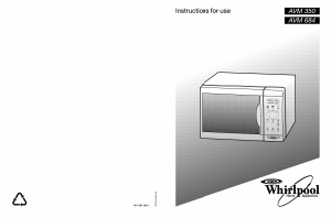 Manual Whirlpool AVM 350/WP/WH Microwave
