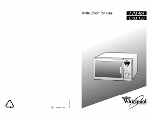 Manual Whirlpool AVM 404/1/BL Microwave