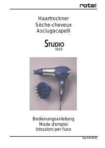 Manuale Rotel Studio 1800 Asciugacapelli