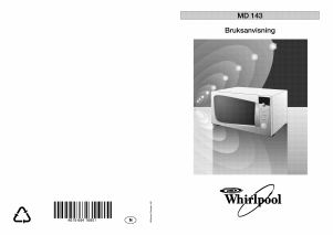 Bruksanvisning Whirlpool MD 143 WH Mikrobølgeovn