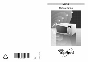 Bruksanvisning Whirlpool MD 143/BL Mikrovågsugn