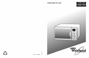 Manual Whirlpool UKM 330/1 RE Microwave