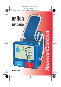 Hướng dẫn sử dụng Braun BP2550 SensorControl Máy theo dõi huyết áp