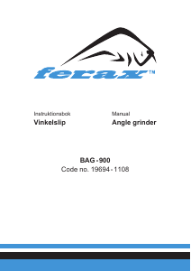 Manual Ferax BAG-900 Angle Grinder