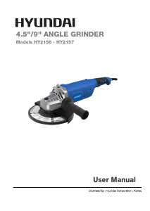 Manual Hyundai HY2157 Angle Grinder