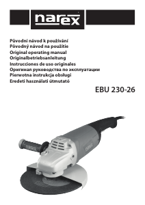 Руководство Narex EBU 230-26 Углошлифовальная машина