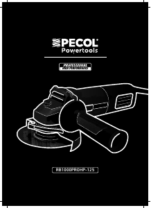 Manual Pecol RB1000PROHP-125 Angle Grinder