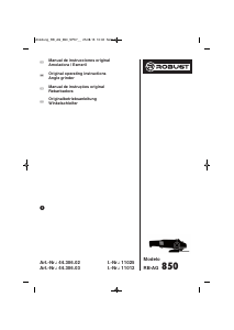 Handleiding Robust RB-AG 850 Haakse slijpmachine