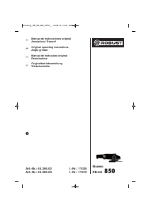 Bedienungsanleitung Robust RB-AG 850 Winkelschleifer