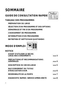 Mode d’emploi Whirlpool AWZ 220/3 Sèche-linge