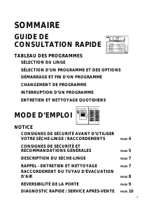 Mode d’emploi Whirlpool AWZ 320 GD Sèche-linge