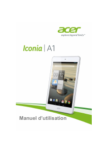 Mode d’emploi Acer Iconia A1 A1-830 Tablette