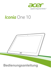 Bedienungsanleitung Acer Iconia One 10 B3-A10 Tablet