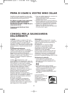 Manuale Whirlpool WW1640 X Cantinetta vino