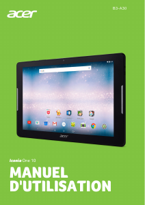 Mode d’emploi Acer Iconia One 10 B3-A30 Tablette