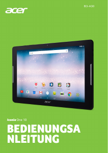 Bedienungsanleitung Acer Iconia One 10 B3-A30 Tablet