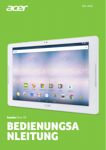 Bedienungsanleitung Acer Iconia One 10 B3-A32 Tablet
