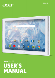Manual Acer Iconia One 10 B3-A42 Tablet