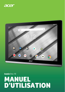 Mode d’emploi Acer Iconia One 10 B3-A50FHD Tablette