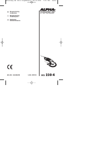 Käyttöohje Alpha Tools WS 230-4 Kulmahiomakone