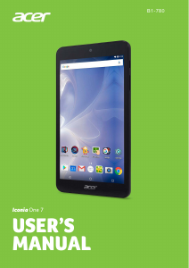 Manual Acer Iconia One 7 B1-780 Tablet