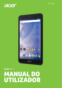 Manual Acer Iconia One 7 B1-780 Tablet