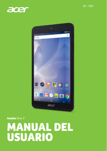 Manual de uso Acer Iconia One 7 B1-780 Tablet