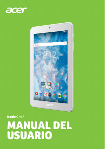 Manual de uso Acer Iconia One 7 B1-7A0 Tablet