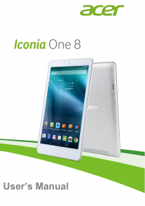 Manual Acer Iconia One 8 A1-860 Tablet