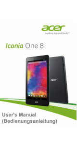 Bedienungsanleitung Acer Iconia One 8 B1-810 Tablet