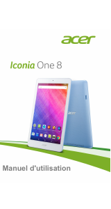 Mode d’emploi Acer Iconia One 8 B1-830 Tablette