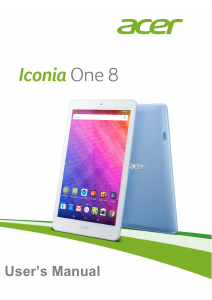 Manual Acer Iconia One 8 B1-830 Tablet