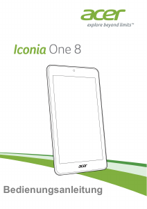 Bedienungsanleitung Acer Iconia One 8 B1-850 Tablet