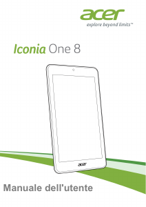 Manuale Acer Iconia One 8 B1-850 Tablet