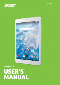 Manual Acer Iconia One 8 B1-860A Tablet