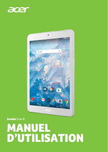 Mode d’emploi Acer Iconia One 8 B1-860A Tablette
