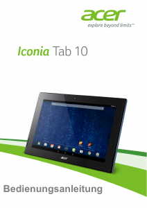 Bedienungsanleitung Acer Iconia Tab 10 A3-A30 Tablet