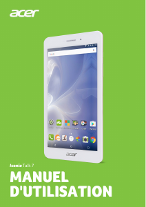 Mode d’emploi Acer Iconia Talk 7 B1-733 Tablette