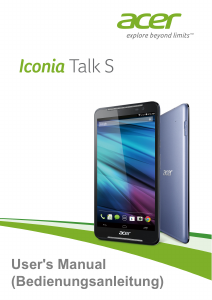 Bedienungsanleitung Acer Iconia Talk S A1-724 Tablet