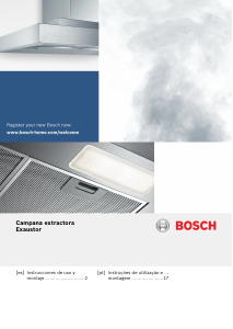 Manual de uso Bosch DFL064W50 Campana extractora