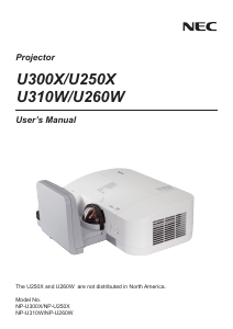 Manual NEC U250X Projector