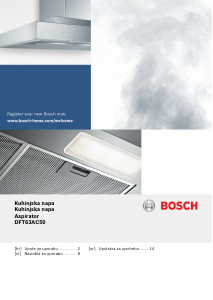 Priročnik Bosch DFT63AC50 Kuhinjska napa